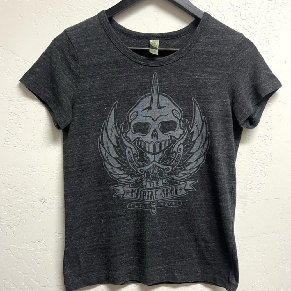 Alternative Apparel Graphic Screen Tee Shirt Skull Machine Shop Size M - Picture 10 of 10